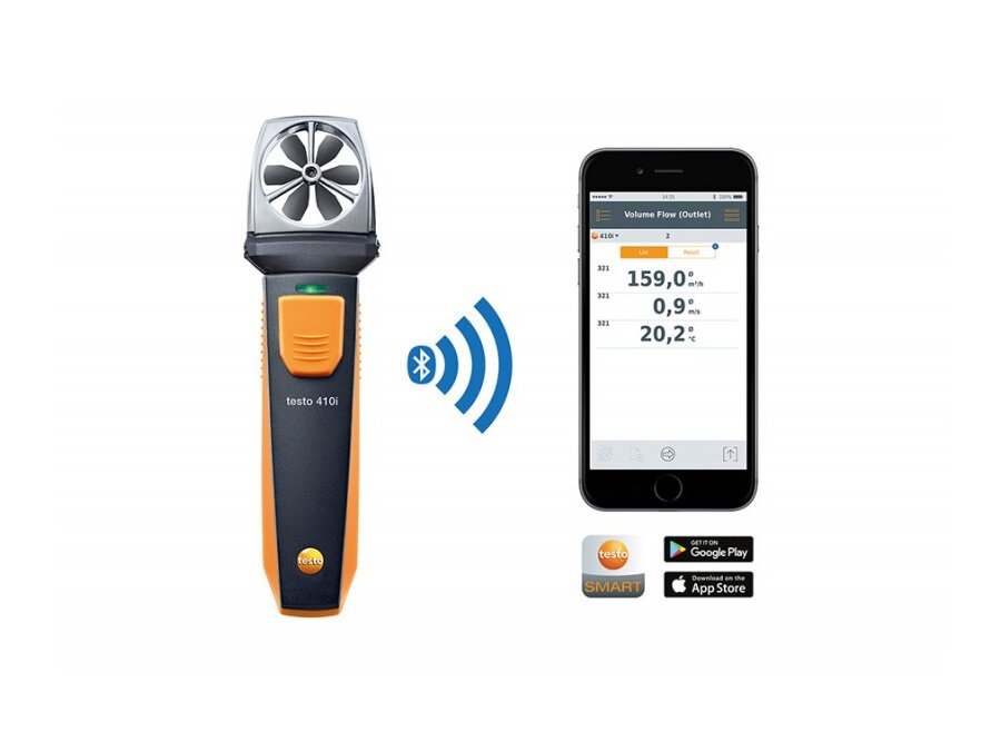 Anemometr wiatraczkowy SmartSonda Testo 410i | Schiessl